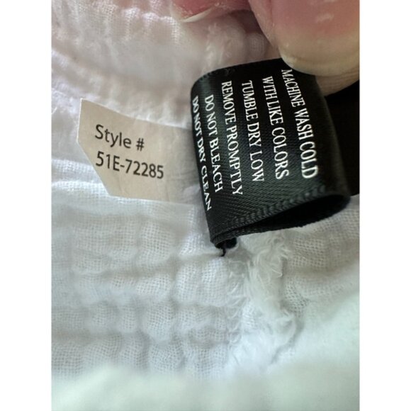 NWOT Bobi Wide Leg Beach Gauze Crepe Cotton Pant in White size Medium - Picture 7 of 7